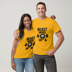 Bestie Mode On - Fierce Lion Gym Motivation T-Shir T-Shirt