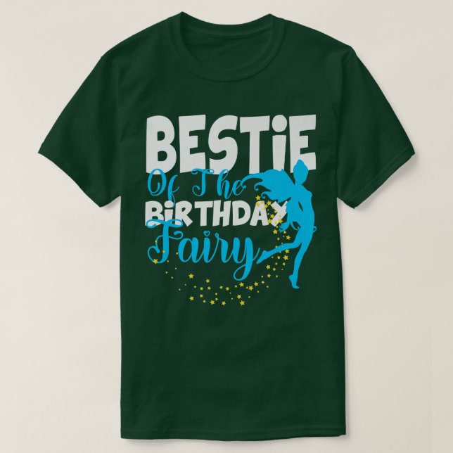 Bestie of the Birthday Fairy Fantasy Birthday Squa T-Shirt (Design vorne)