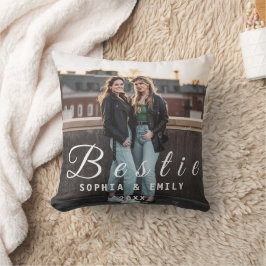 Bestie Photo Collage Pillow – Names & Year Gift Kissen