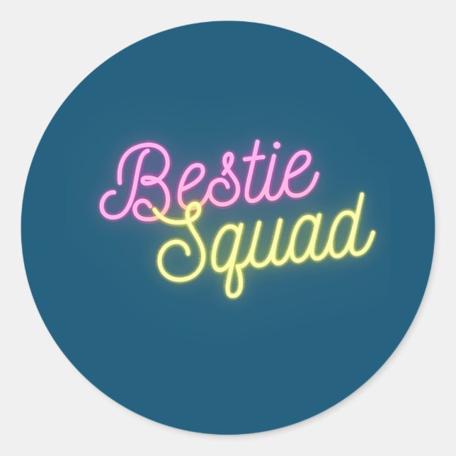 Bestie Squad Best Friends Forever  Runder Aufkleber (Vorderseite)