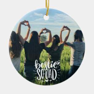 Bestie-Squad personalisiertes Foto BFF Freundschaf Keramik Ornament