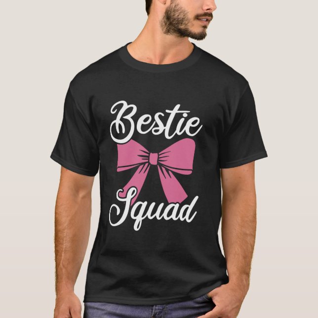 Bestie-Squad-Rosette-Mädchen Coquette T-Shirt (Vorderseite)