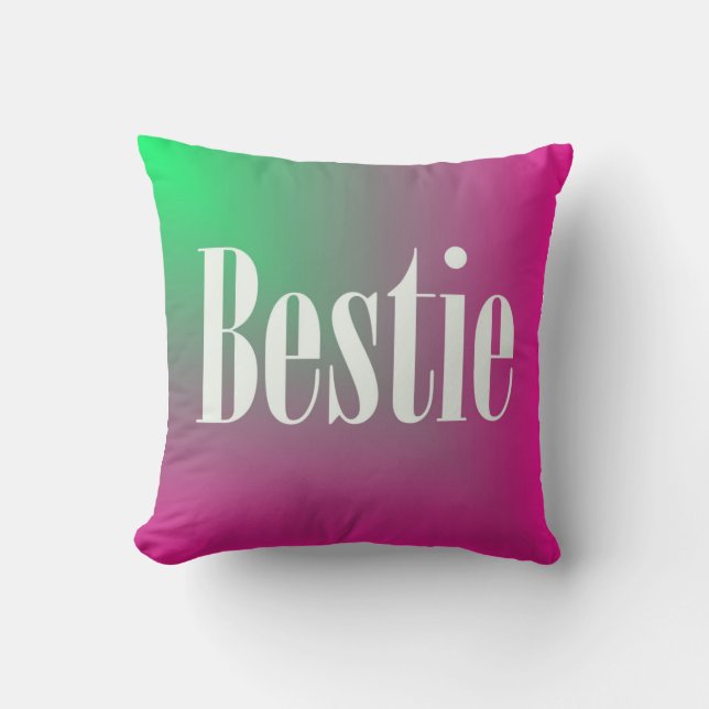 Bestie T-Shirt Kissen (Vorderseite)