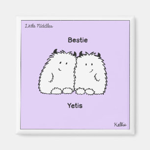 Bestie Yetis Little Niddles Magnet