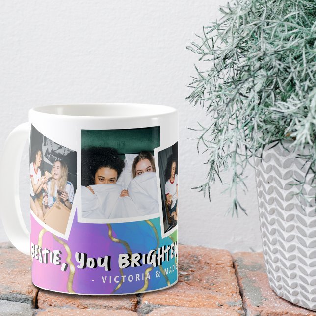 Bestie 'You Brighup My Life' Rainbow-Foto Kaffeetasse (Von Creator hochgeladen)