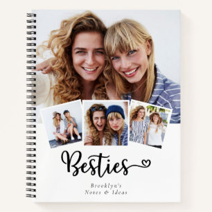 Besties 4 Foto Collage Bester Freund Notizbuch