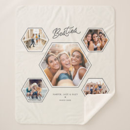 Besties 5 Photo Collage Custom Friendship Keepsake Sherpadecke