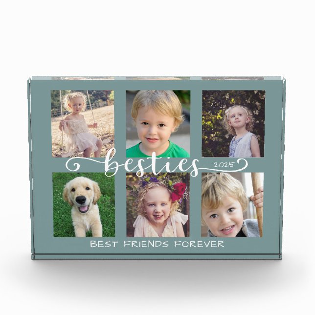 Besties Best Friends 6 Photo Collage Fotoblock (Vorderseite)