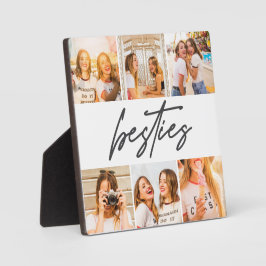 Besties Best Friends Foto Collage Plaque Fotoplatte