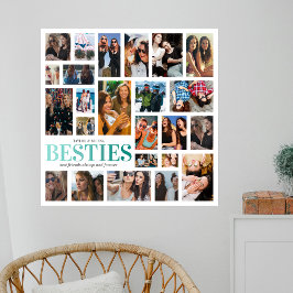 Besties | Best Friends Foto Collage Poster