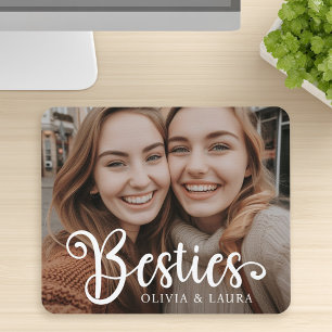 Besties best friends individuellen Namens Foto Mousepad