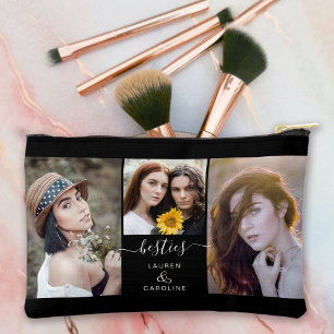 Besties Best Friends Modern Simple Foto Template Zubehörtasche