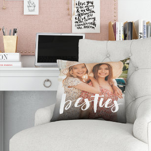 Besties   Best Friends Overlay Foto Kissen