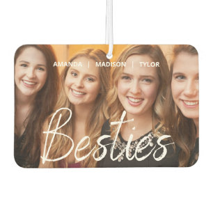 Besties Best Friends Personalisiert Names Foto Autolufterfrischer