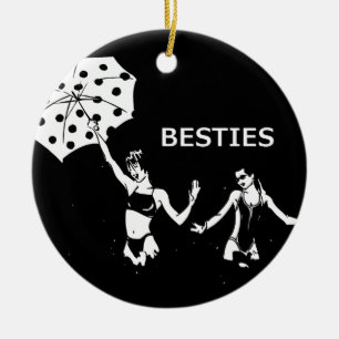 Besties beste Freunde auf dem Strand Keramikornament