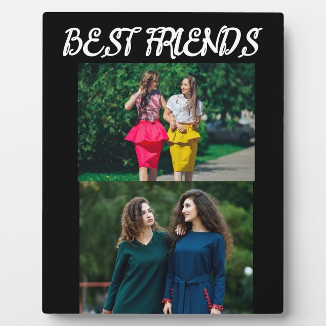 BESTIES BESTE FREUNDE FOTO COLLAGE SCHILD FOTOPLATTE (Vorderseite)