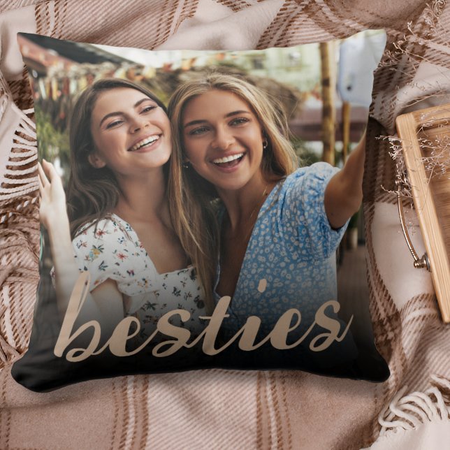 Besties | Beste Freunde Foto Geschenke Kissen (Von Creator hochgeladen)
