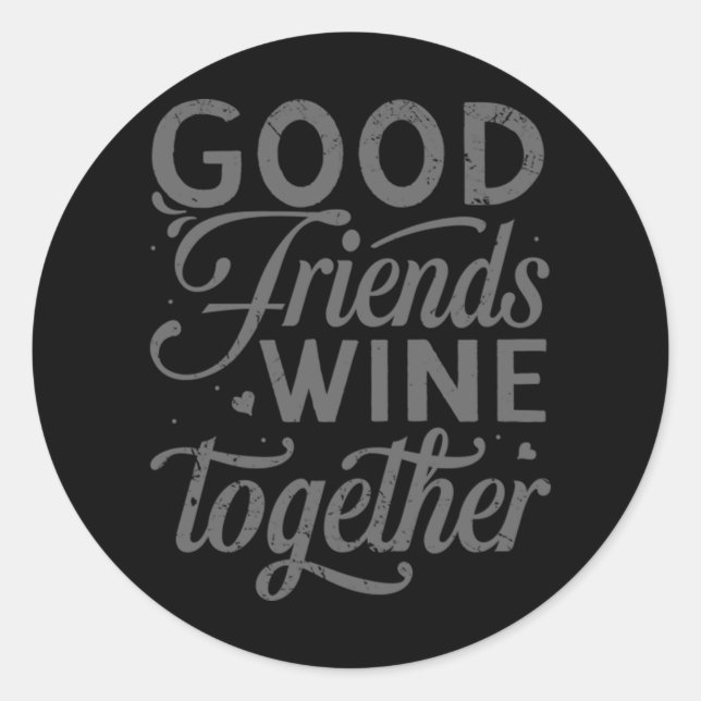 Besties BESTE FREUNDIN Herzstück Runder Aufkleber (Vorderseite)