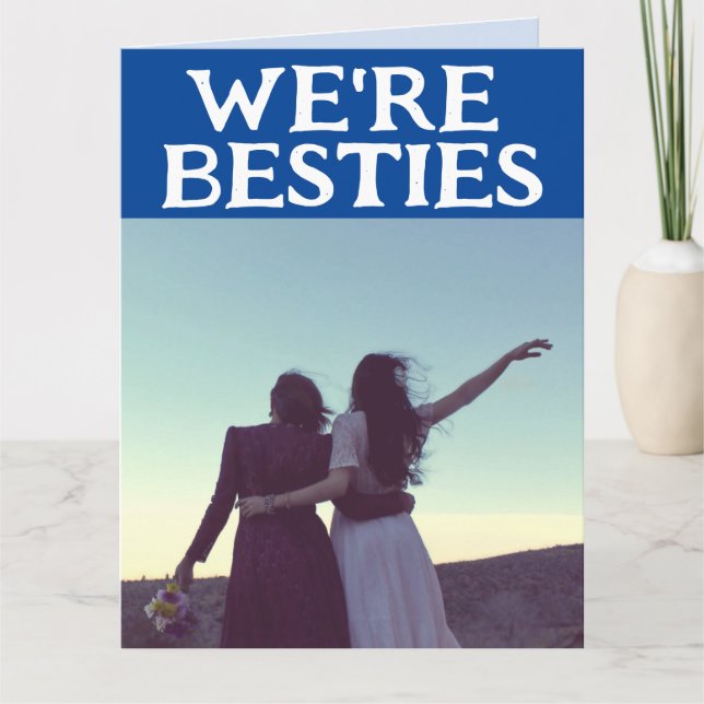 BESTIES BFF LIKE LUCY & ETHEL HELLO GREETING CARD KARTE (Vorderseite)