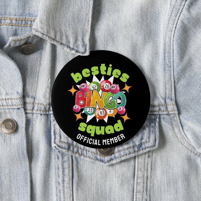 BESTIES BINGO SQUAD Individuelle Name Bachelorette Button (Beispiel)