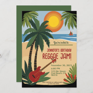 Bestie's Birthday Reggae Jam Personalisiert Einladung