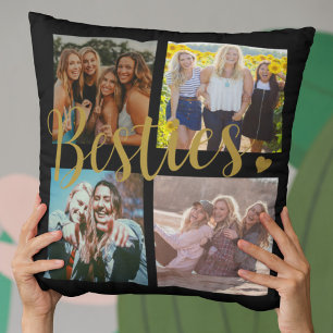 Besties Black Gold Throw Kissen