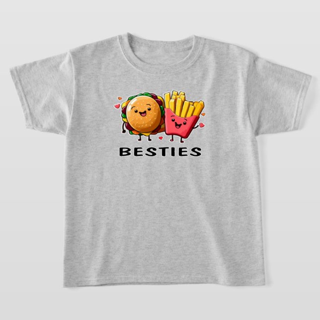 Besties Cheeseburger and Friends Best Friends T-Shirt (Ablage )