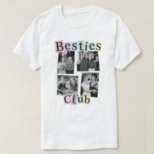 Besties Club Vier-Foto-Collage T-Shirt