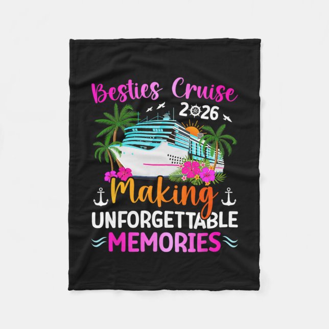 Besties Cruise Trip 2026 Making Memories Besties C Fleecedecke (Vorderseite)