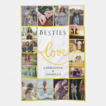 Besties Forever 16-Foto Collage mit Namen