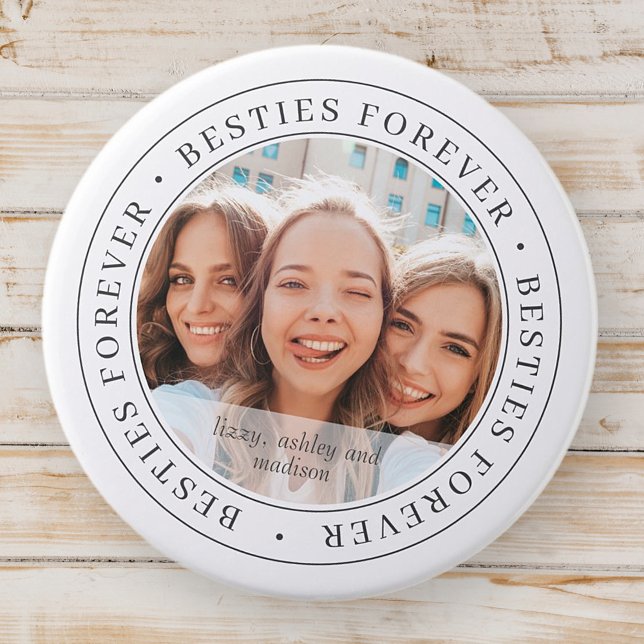 Besties Forever BESTE FREUNDIN Einfaches modernes  Button (Von Creator hochgeladen)
