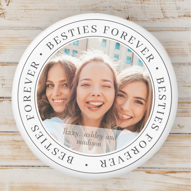 Besties Forever BESTE FREUNDIN Einfaches modernes  Magnet (Von Creator hochgeladen)