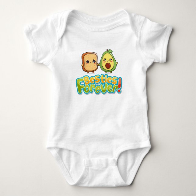 Besties Forever Feinschmecker Baby Bodysuit Strampler (Vorderseite)