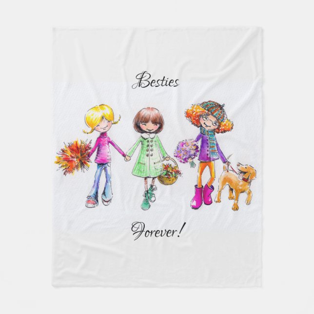 Besties Forever Fleece Blanket (Vorderseite)