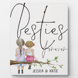 Besties Forever Friends Names Girls Script Fotoplatte