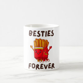 Besties Forever Niedlich Ketchup Fries Kaffeetasse