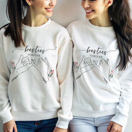 Besties Forever Pinky Versprechen Blume Custom Gif Sweatshirt