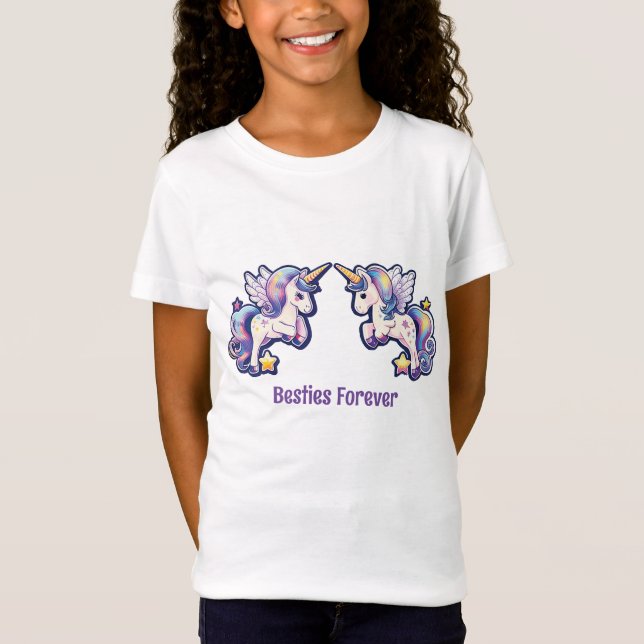 Besties Forever Unicorn T-Shirt (Vorderseite)