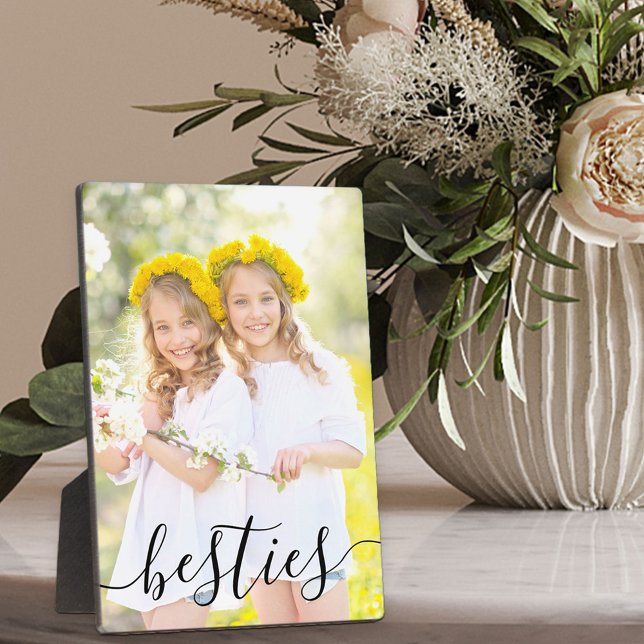 Besties Foto Black Script Typografie Overlay Fotoplatte (Von Creator hochgeladen)