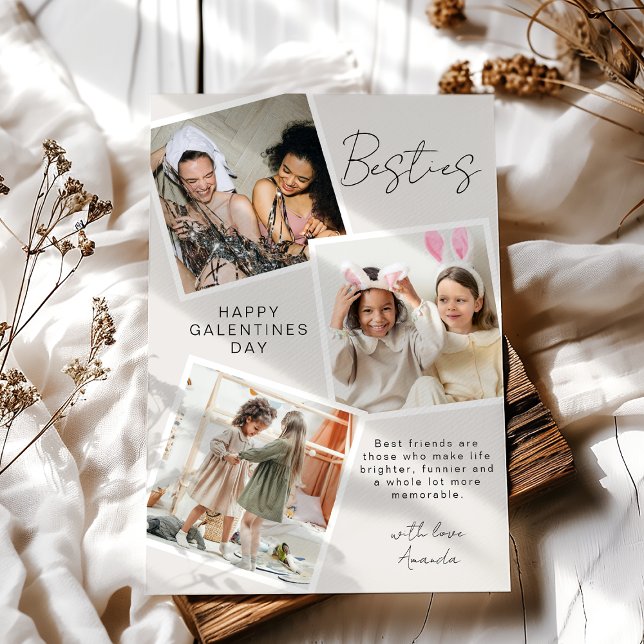 Besties FotoCollage | Galentinstag Feiertagskarte (Von Creator hochgeladen)