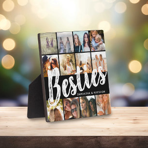 BESTIES, Fotocollage & Namen BFF Fotoplatte