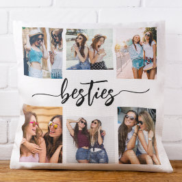 Besties Friends 6 Foto Collage Keepake Kissen