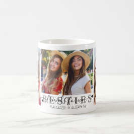 BESTIES Friends Forever Script 3 Foto Personalize Kaffeetasse