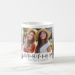 BESTIES Friends Forever Script 3 Foto Personalize Kaffeetasse