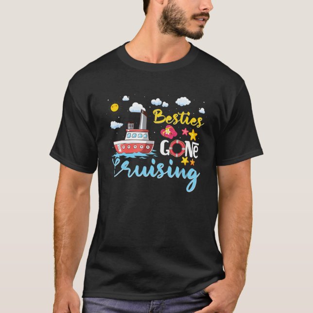 Besties Gone Cruising Friend Matching Geschenke T-Shirt (Vorderseite)