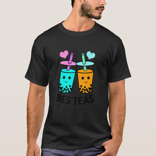 Besties Grafischer Tea Drinker Tea Brewing Cup T-Shirt (Vorderseite)