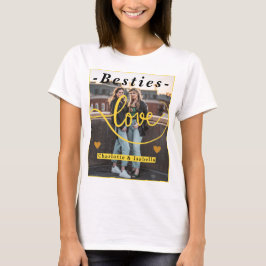 Besties Liebe - Individuelle Namen und FotoCollage T-Shirt