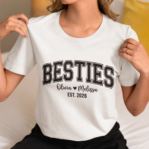 Besties Maßgeschneiderte Namen Est. 2026 Freundsch T-Shirt