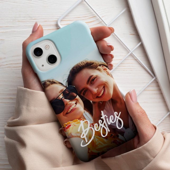 Besties Modern Script Best Friends Foto Case-Mate iPhone Hülle (Von Creator hochgeladen)