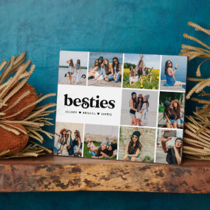 Besties   Modern Square 10 Photos Collage Custom  Fotoplatte